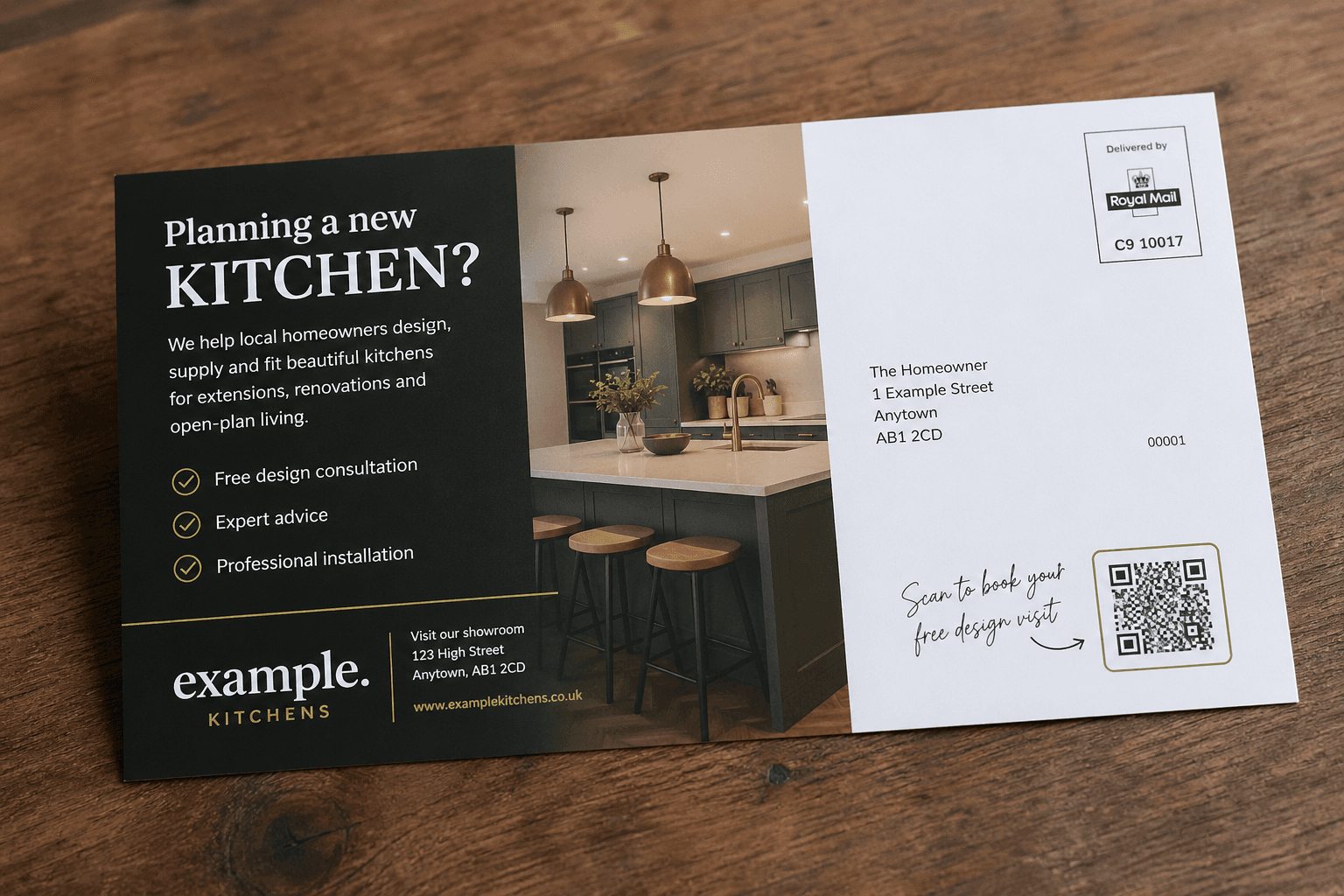 Sending postcards to homeowners planning new kitchens with BuildAlert